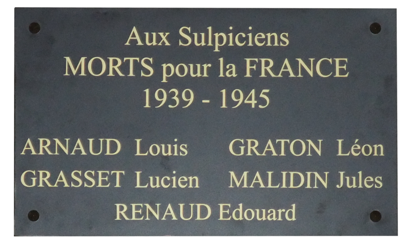 Une plaque posée en souvenir de la guerre 39-45